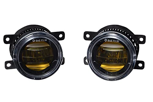 Diode Dynamics Elite Series Type A Feux de brouillard compatibles avec Ford Bronco, Ranger (paire), Jaune (3000K)
