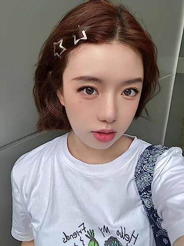 Star Snap Hair Clips For Women Girls Silver Hair Barrettes For Girls Star-Shape Snap Barrettes For Thick Thin Hair Punk Clips For Long Short Hair Accessories 10Pcs #TOP5