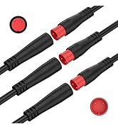 baluoqi 24AWG Cable Waterproof Extension Cable Male/Female Connector for Electric Bike Extension ...