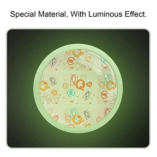 Boutons de placard fluorescents ronds en verre avec lettre Q