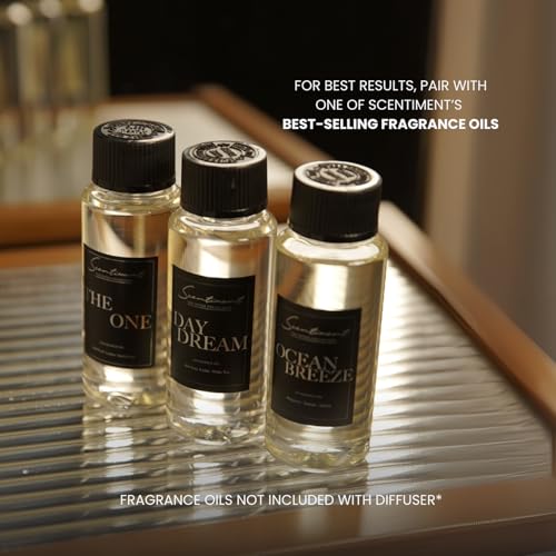 Scent Diffuser 2 - Cold-Air Diffusion | Covers 1,000 Sq Ft | No Heat, No Water | Safe for Pets & Kids | Rechargeable Battery | WiFi & Bluetooth | Interchangeable Motor | Luxury Fragrance - Black