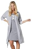 Camicia da note: lunghezza totale: 99-103 cm, lunghezza delle maniche: 14-17 cm; Vestaglia: lunghezza totale: 100-104 cm, lunghezza delle maniche: 37-41 cm