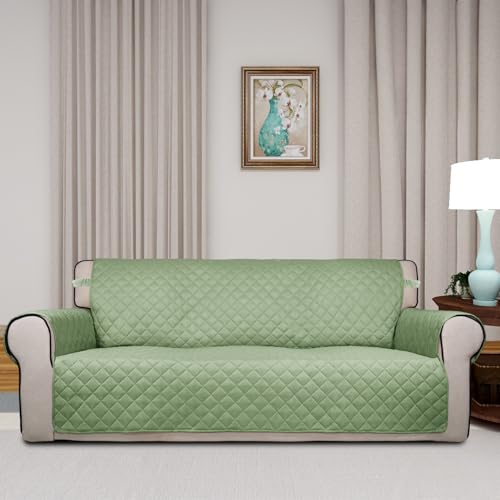 image for PureFit Reversible Quilted Sofa Cover, Water Resistant Slipcover Furni