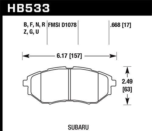 Hawk Performance Hb533Z.668 Performance Ceramic Brake Pad #TOP3