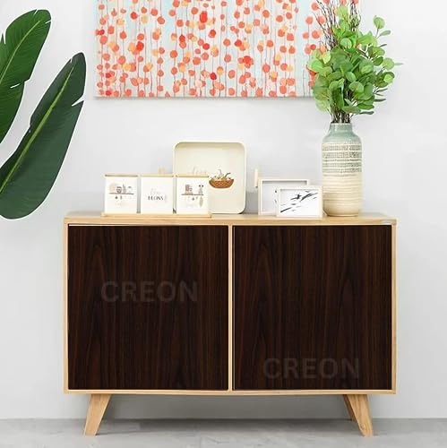 Image of CREON Dark Brown Color Wooden Wallpaper - Self Adhesive, Peel and Stick Waterproof for Home and Wall Decoration Wallpaper (16X200 INCH)