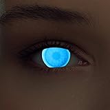 Blaue leuchtende Schwarzlicht Kontaktlinsen (Bei Tag unsichtbar) Neon Kontaktlinsen in blau (Glowing invisible Blue)