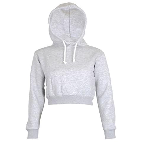 Womens Plain Crop Top Hoodies 10/12 Cover