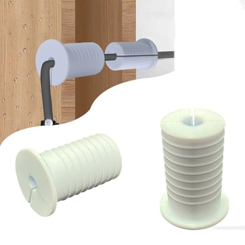 MYZHRE 2 Pcs Starlink Cable Routing Kit for 1 Inch Wall Hole, Perforated Silicone Grommet, Cable Punch for Ethernet (White) by MYZHRE - Used condition - CA$9.04