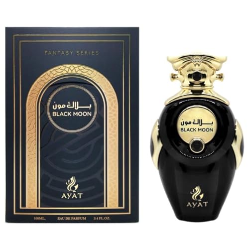 Eau de Parfum BLACK MOON 100ml EDP Orientale Arab Par Ayat Perfumes – Idée Cadeau Original Pour Homme et Femme – Senteur Arabian Made in Dubaï