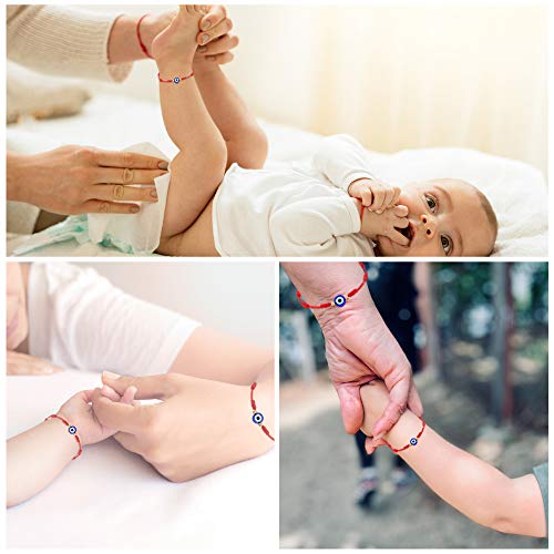 PPJew 7 Knots Evil Eye Bracelet Kabbalah Red String Bracelets Mommy and Me Bracelet Set Protection Amulet for Boys & Girls Daughter Mother Women Family - Image 3
