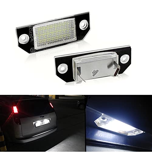 LEDFEWAG 2 piezas LED Luces de matrícula para coche Compatible para Focus C-MAX MK2 2003-2008