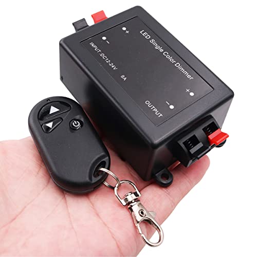 WANGCL For All Dimmable LED Lamps with Plug and Socket 12v 8a Max with RF Remote Control for Single Colour LED Strip LED Wireless Dimmer Switch - Image 3