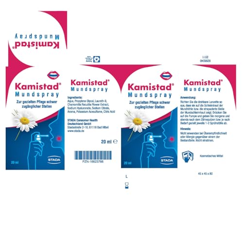 Kamistad Mundspray - beruhigendes Spray bei einem gestressten Mund- und Rachenraum - zur gezielten Pflege schwer zugänglicher Stellen - 1 x 20 ml – Bild 5