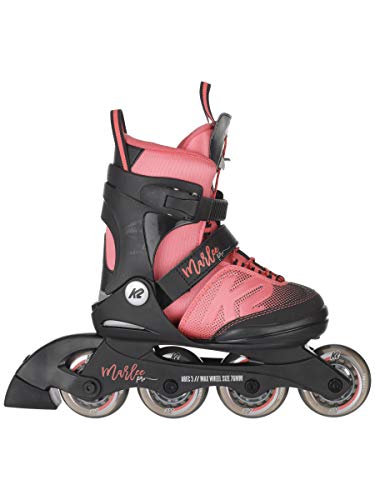 K2 Skate Youth Marlee Pro Inline Skates, Black/Coral
