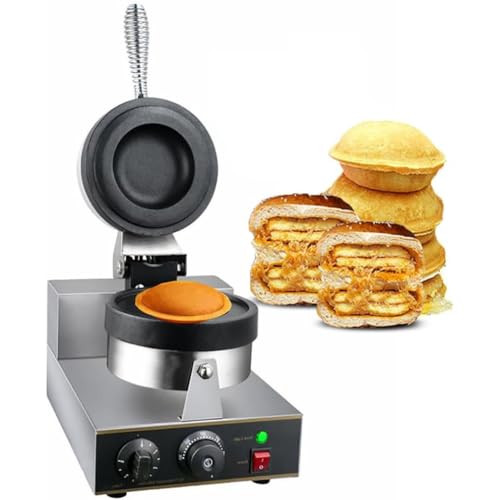 XUXIAO Máquina Comercial eléctrica para Hacer gofres y Hamburguesas, con Placas antiadherentes, Que calienta Helados y gofres, fácil de Limpiar para quesadillas y Hamburguesas