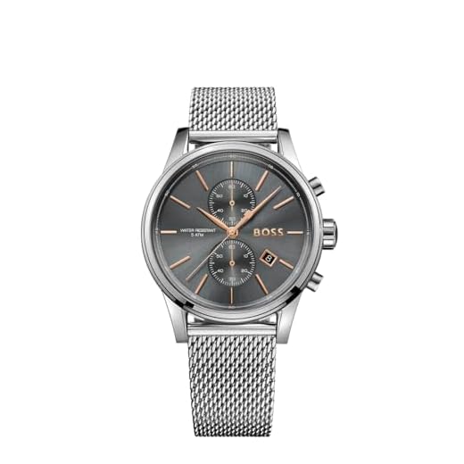 BOSS Reloj Cronógrafo de Cuarzo para hombre con correa de malla de acero inoxidable plateada - 1513440