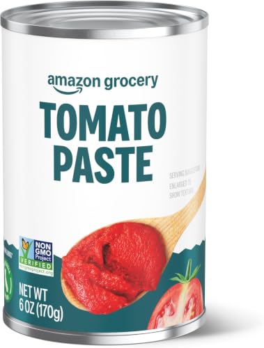 Amazon Grocery, Tomato Paste, 6 Oz, Pack of 6 (Previously Amazon Fresh, Packaging May Vary)
