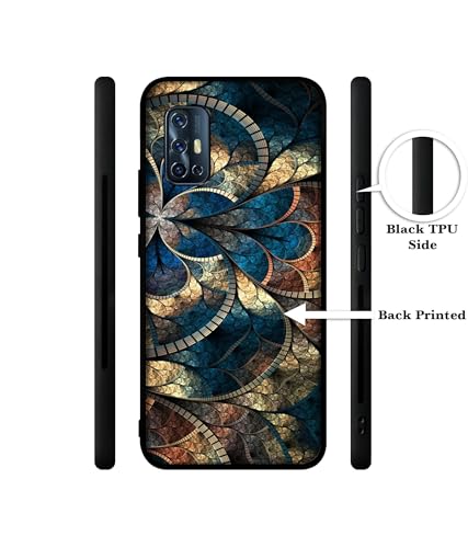 Image of Fractional Pattern Design Premium 2D Printed Metal Back Case Cover for Vivo V17 4G / V19 Neo 4G