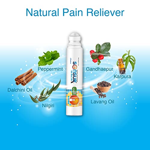 Image of Sensur Natural & Ayurvedic Pain Relief Oil Roll On -(10ml, Pack of 12) Fast ReliefAll Pains, One solution