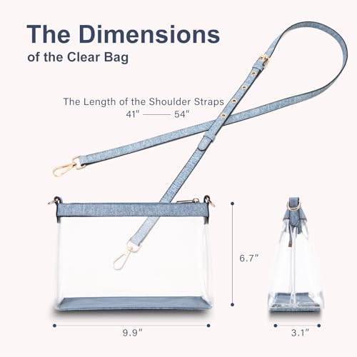 Image of Wuflyover Clear Bag for Stadium Events, Clear Purse for Women