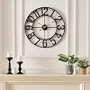 30 Inch Oversized Wall Clock, Battery Operated Silent Non Ticking Black Metal Wall Clocks for Living Room Decor, Extra Large Decorative Clock for Home, Office, Farmhouse Vintage Style