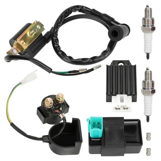 GREHUA Ignition Coil Starter Solenoid Voltage Regulator CDI Compatible with Tao tao Coolster 125cc 110cc 90cc Kazuma Baja Chinese ATV Quad 4 Wheeler SSR Lifan CRF70 4 Stroke Go Kart Dirt Bike Parts