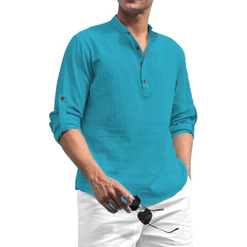 Image of Beige Color Cotton Blend Mandarin Neck Short Kurta Straight Kurta for Men (S)