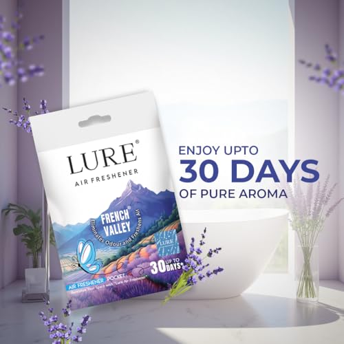 Image of LURE Gel Pocket Air Freshener For Bathroom, Toilet, Home | Germ Protection | Last Upto 30 Days - French Valley 10 Gm (Pack Of 6)