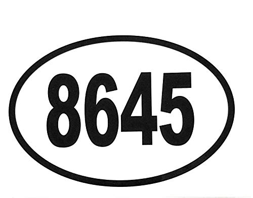 WSQ 8645 Anti Trump Impeach Oval Euro Vinyl Bumper Sticker Decal Label Weatherproof 5" x 3.5" (3)