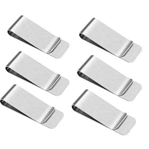 Preisvergleich Produktbild Geldklammer,6 Stück Geldscheinklammer Bill Clips Kreditkartenetui für Männer und Frauen Bürobedarf,Lesezeichenordner,Rechnun...