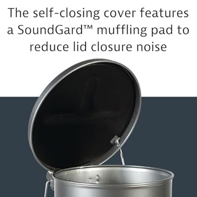 Justrite 6 Gallon Galvanized Steel Oily Waste Can, 16 x 12 Metal Oil Rag Safety Can with Quiet Foot Operated Self-Closing Lid for Oil Rag Disposal, Made in The USA, Silver, 09104