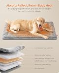 Feandrea Dog Bed Mat, XL, 105 x 70 cm, Pet Blanket for Dogs and Cats, Machine Washable Warm Pet Mattress, Dove Gray UPPB044GD01