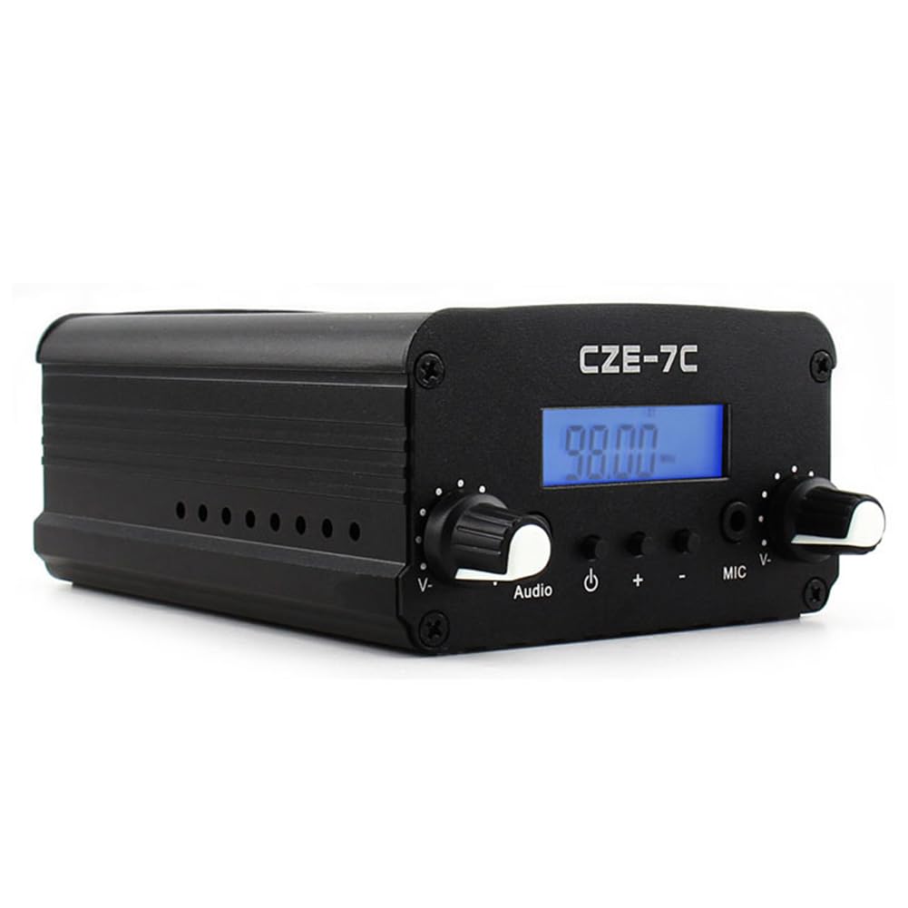 CZE-7C Transmisor FM de Alcance 7W para Eventos en Drive-in en Iglesias, Escuelas y Supermercados, Espectáculos de Luz, Conferencias Estéreo.