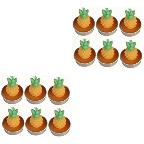 Aboofan 2 Boxes Birthday Summer Spa Candles Decorative Light Shaped Home Tropical Smokeless Orange Cute Restaurant Tealight Handmade Design Tea Delicate For Fruit Giftsorange Pineapple #TOP28