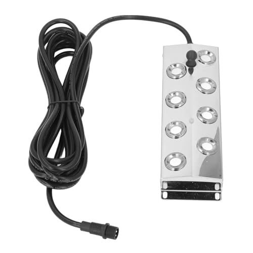 FILFEEL Nebulizador Ultrasónico de 8 Cabezales, Generador de Niebla de Acero Inoxidable, Niebla de Agua Silenciosa con Cable de 5 M para Humidificador de Paisaje, Interior y Exterior