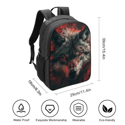 Sac à dos écolier Grey Wolves 3D ergonomique pour soulager le dos