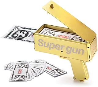 Alagoo Super Money Guns Paper Playing Spary Money Gun Make it Rain Toy