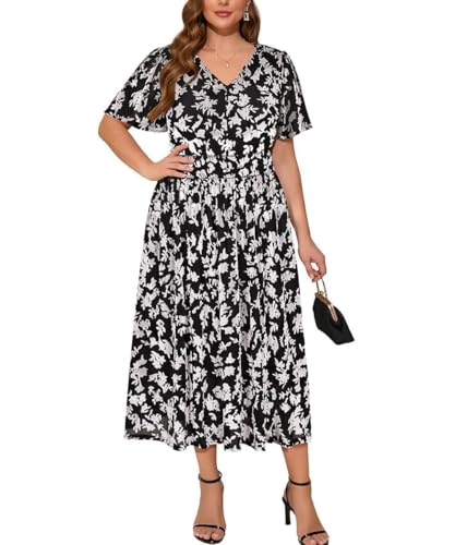 Image of TIYOMI Plus Size Velvet Dress for Women Formal Cocktail Satin Dresses for Wedding Guest XL-5XL (14W-28W)