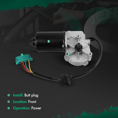 Image of SCITOO Windshield Wiper Motor Compatible for Mercedes-Benz for C43 AMG | Direct fit for 1999-2000 For Mercedes-Benz For C43 AMG|Replaces OE 2028202308|4 Pins|Fit for Front Wiper Motor Sliver /Black