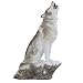 StealStreet SS-G-54272 Grey & White Wolf Howling Siting on Snow Figurine