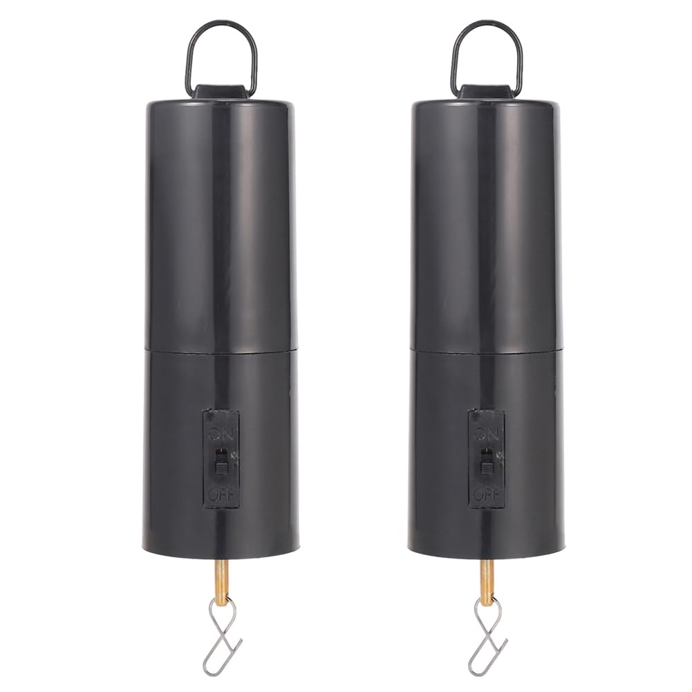 Jnchdghwa Hanging Black Rotating Motor for Spinner and Wind Chime Garden Decoration Accessories, Not Including Battery 2 Pack
