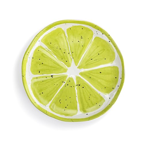 DEMDACO Decorative Hanging Fruit Inspired Appetizer Plate From Design Serving Collection 8 Inch Ceramic Stoneware Lime DEMDACO Decorative Hanging Fruit Inspired Appetizer Plate From Design Serving Collection 8 Inch Ceramic Stoneware Lime