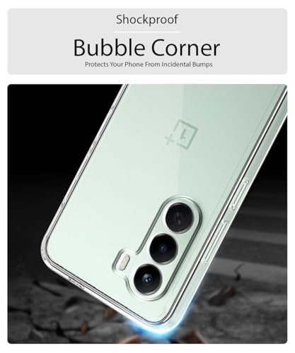 Image of WOW IMAGINE Transparent Back Cover for 1+ OnePlus Nord CE 6 Lite 5G | Raised Bumps for Full Device & Camera Protection TPU Silicone Back Case Mobile Cover - Transparent
