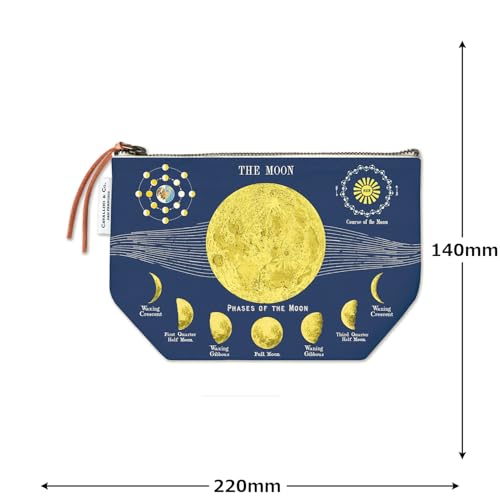 Cavallini Papers & Co. Moon Chart Vintage Pouch, Multi2
