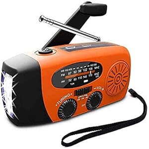 Solar Draagbare Crank Radio Dynamo Radio met AM/FM, Emergency Radio met Crank, 2000mAh oplaadbare Power Bank, USB Mobiele Telefoon Charger, SOS Alarm