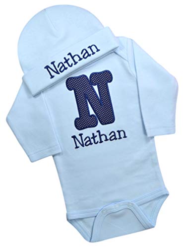 Funny Girl Personalized Baby Boys Bodysuit and Hat