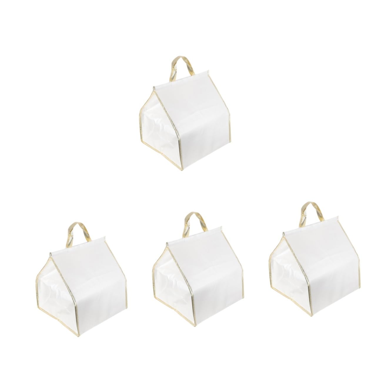 Mikikit 4pcs Insulated Grocery Bag Catering Bags Food Hot Food Carrier Insulated Carrier Thermal