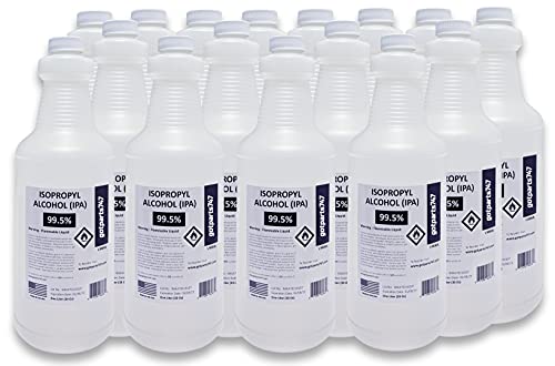 16 x 1000ml Isopropyl Alcohol 99.5% USP Grade - 16 Liters of High Purity IPA - Made in The USA