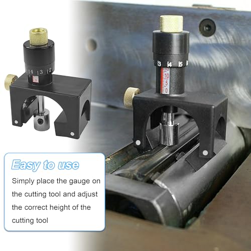 2-Teiliges Set Hobelmesser Einstelllehre, Verstellbares Hobelmesser für 75-125mm, Magnetische Hobelblatt Einstellvorrichtung, Passt für Alle Marken und Modelle Cutter Kalibrator