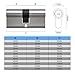 Bwintech 1 Stück 35/35 mm Euro-Messing-Zylinder, 70 mm, mit 3 Schlüsseln aus Standard-Messing...